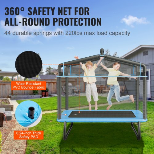 6FT Trampoline for Kids 72 IndoorOutdoor Toddlers Trampoline Mini Baby