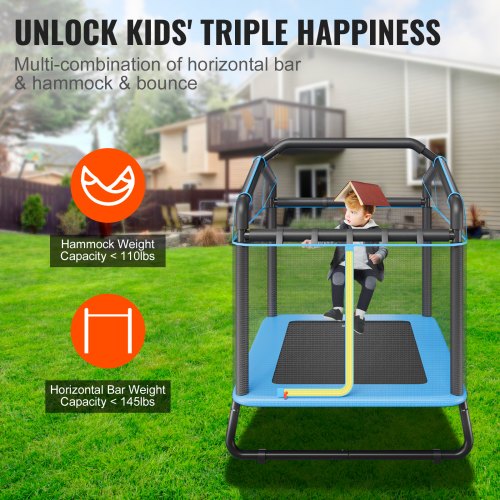 6FT Trampoline for Kids 72 IndoorOutdoor Toddlers Trampoline Mini Baby