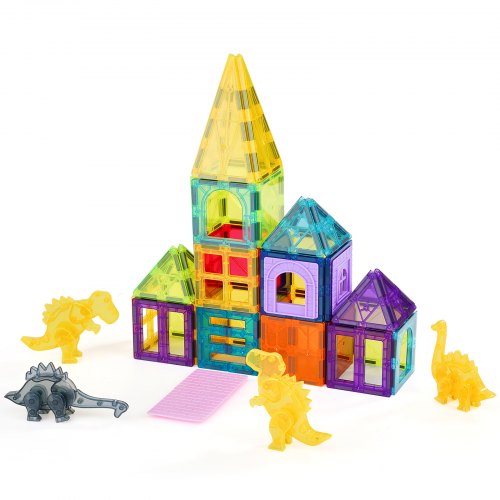 Magnetic Tiles 56 PCS Magnetic Animals Building Blocks for Kids Magnet