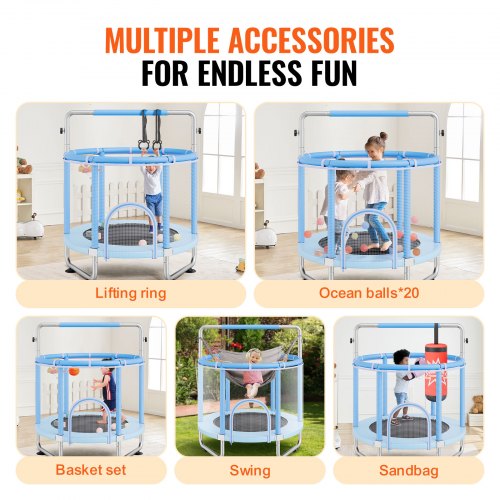 55 Kids Trampoline 46FT Indoor Outdoor Trampoline Mini Toddler