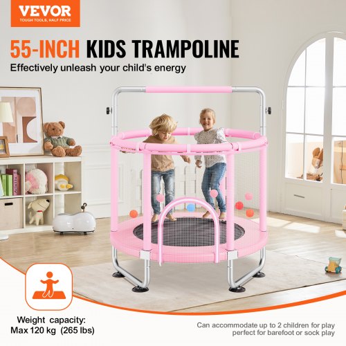 55 Kids Trampoline 46FT Indoor Outdoor Trampoline Mini Toddler