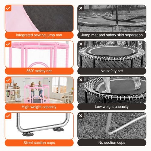 55 Kids Trampoline 46FT Indoor Outdoor Trampoline Mini Toddler