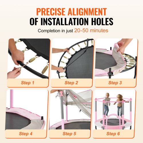 60 Kids Trampoline 5FT Indoor Outdoor Trampoline Mini Toddler