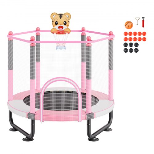 60 Kids Trampoline 5FT Indoor Outdoor Trampoline Mini Toddler