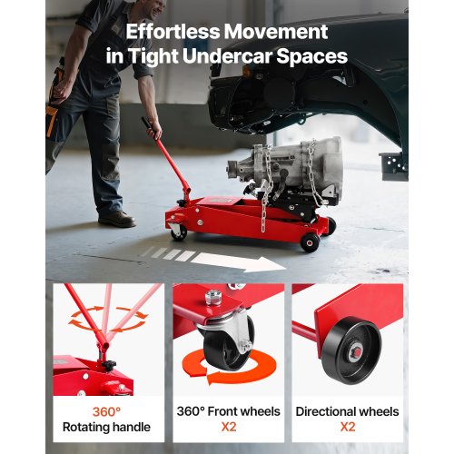 Low Profile Floor Jack 1000 Lbs 045 Ton Lifting Capacity Telescoping