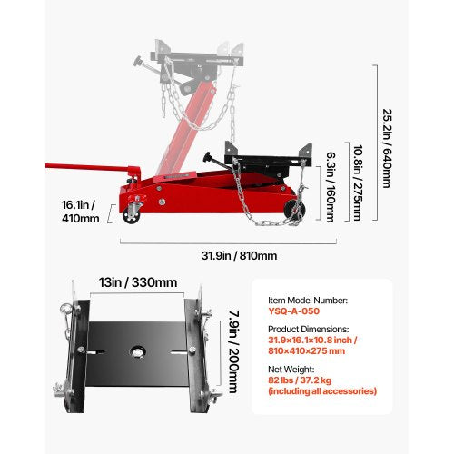Low Profile Floor Jack 1000 Lbs 045 Ton Lifting Capacity Telescoping