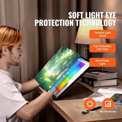 Light Board A3 LED Light Pad with 6 Level Dimmable Brightness Rechargeable