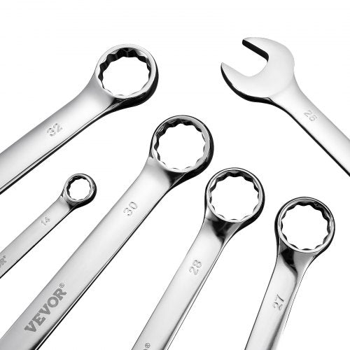 Combination Wrench Set 25Piece Open End Wrench Set with Rollup Pouch