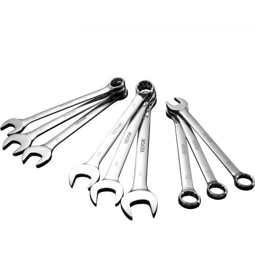 Combination Wrench Set 25Piece Open End Wrench Set with Rollup Pouch