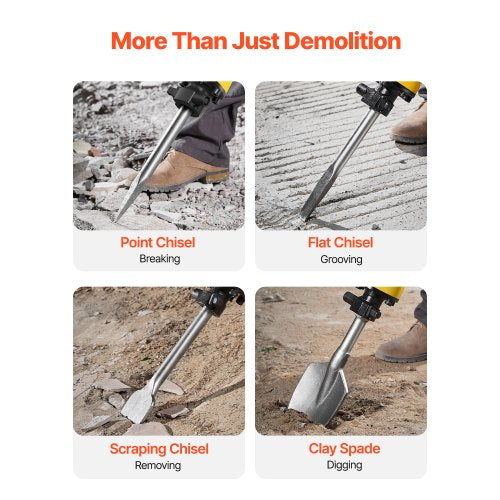 Demolition Jack Hammer 2200W 1350 BPM Jack Hammer Concrete Breaker Heavy
