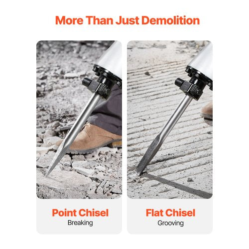 Demolition Jack Hammer 2800 W Powerful Electric Jackhammer 1200 Bpm Concrete