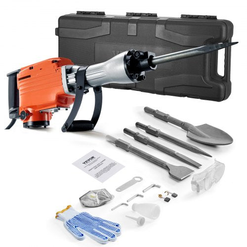 Demolition Jack Hammer 2200W 1400 BPM Jack Hammer Concrete Breaker Heavy