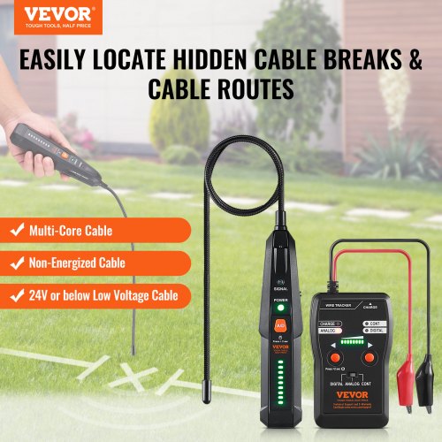 Subterranean Wire Locator Up to 6.5 FT Detection Depth EarphoneIncluded