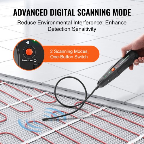 Subterranean Wire Locator Up to 6.5 FT Detection Depth EarphoneIncluded