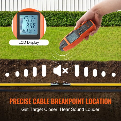 Subterranean Wire Tracker Up to 3 FT Detection Depth Voltage Range