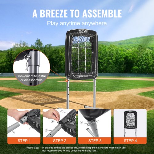 9 Hole Baseball Net 21x29 Softball Baseball Training Equipment for Hitting