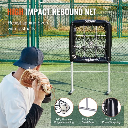 9 Hole Baseball Net 28x27 Softball Baseball Training Equipment for Hitting