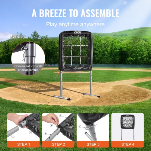 9 Hole Baseball Net 28x27 Softball Baseball Training Equipment for Hitting