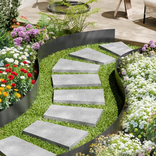 Steel Landscape Edging 4 Packs 40 x 12 in RustResistant Metal Landscape