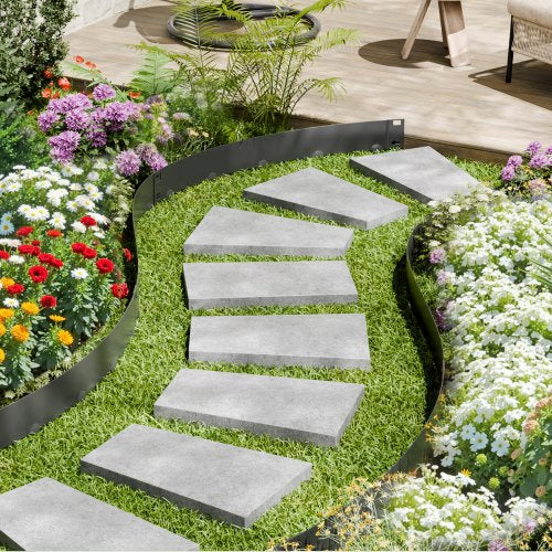 Steel Landscape Edging 5 Packs 39 x 3 in RustResistant Metal Landscape