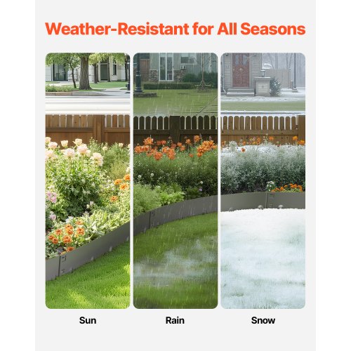 Steel Landscape Edging 5 Packs 39 x 3 in RustResistant Metal Landscape
