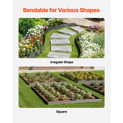 Steel Landscape Edging 5 Packs 39 x 3 in RustResistant Metal Landscape