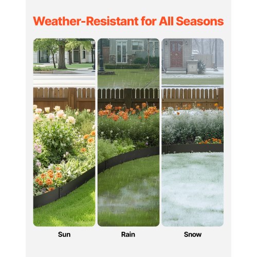 Steel Landscape Edging 5 Packs 39 x 4 in RustResistant Metal Landscape