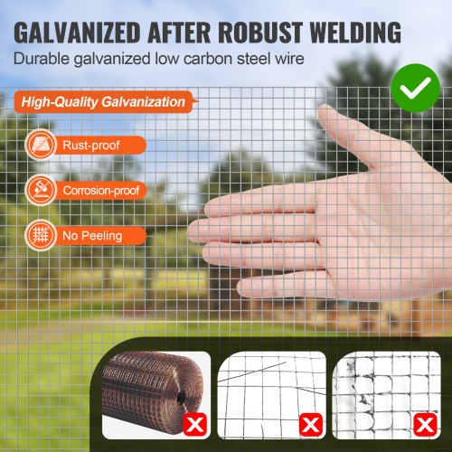 Hardware Cloth 14 inch 48in x 50 ft 23 Gauge Hot Dipped Galvanized Wire