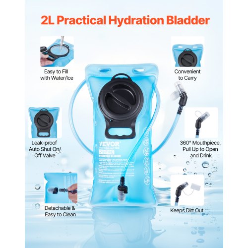 Hydration Backpack 25L Insulated Hydration Pack Backpack with 2L TPU Water