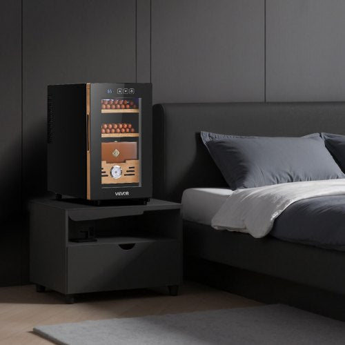 Electric Humidor 23L 150 Counts Cigar Cabinet With Cooling Temperature Control