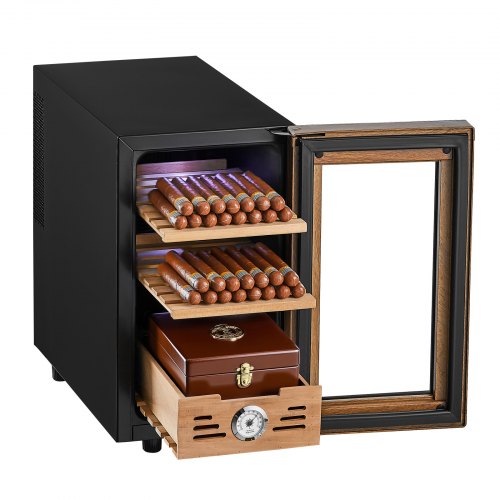 Electric Humidor 23L 150 Counts Cigar Cabinet With Cooling Temperature Control