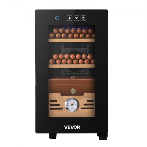 Electric Humidor 23L 150 Counts Cigar Cabinet With Cooling Temperature Control