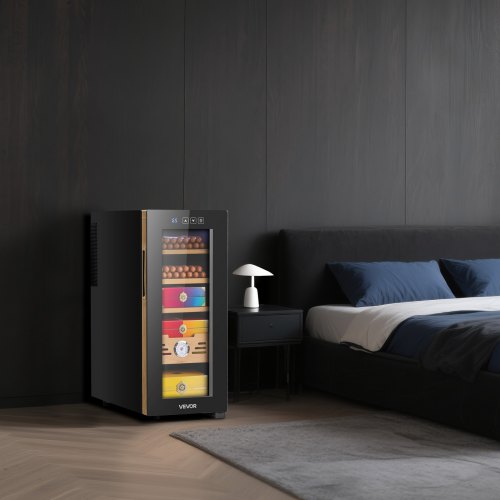 Electric Humidor 33L 250 Counts Cigar Cabinet With Cooling Temperature Control