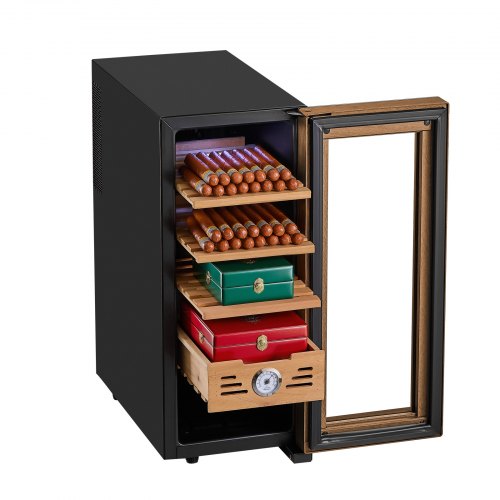 Electric Humidor 33L 250 Counts Cigar Cabinet With Cooling Temperature Control