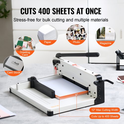Heavy Duty Paper Cutter 12 Industrial Commercial Guillotine Paper Cutter