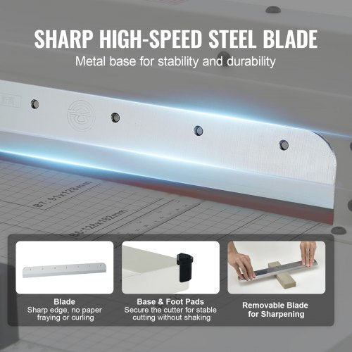 Heavy Duty Paper Cutter 12 Industrial Commercial Guillotine Paper Cutter