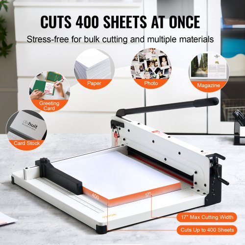 Heavy Duty Paper Cutter 17 Industrial Commercial Guillotine Paper Cutter