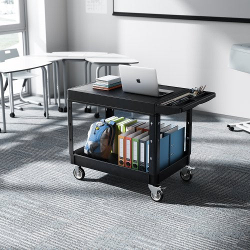 Utility Cart 550 lbs Load Capacity 37 x 25.4inch Service Cart TwoShelf