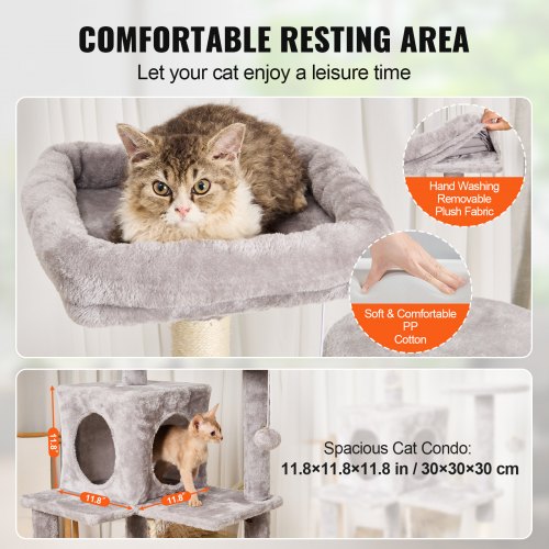 Cat Tree for Indoor Cats 562 Cat Tower with Cat Condo Sisal Scratching
