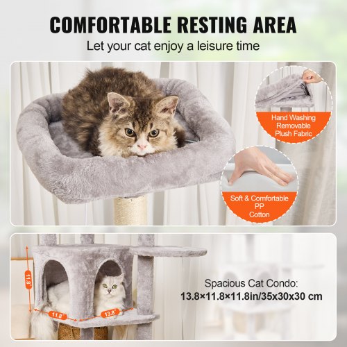 Cat Tree for Indoor Cats 606 Cat Tower with Cat Condo Sisal Scratching