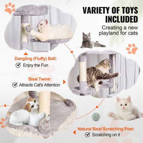 Cat Tree for Indoor Cats 72 Cat Tower with 2 Cat Condos Sisal Scratching