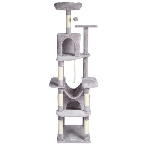 Cat Tree for Indoor Cats 72 Cat Tower with 2 Cat Condos Sisal Scratching