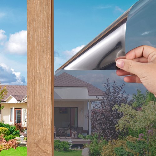 Window Privacy Film One Way Window Tint Daytime Mirror Reflective Heat