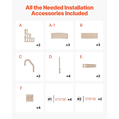 Swimming Pool Ladder 3Step Double Handrails Stairs with Nonslip Heavy