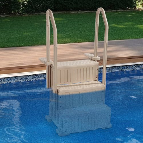 Swimming Pool Ladder 3Step Double Handrails Stairs with Nonslip Heavy