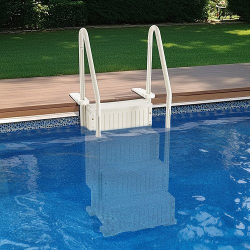 Swimming Pool Ladder 4Step Double Handrails Stairs With Nonslip Heavy Duty