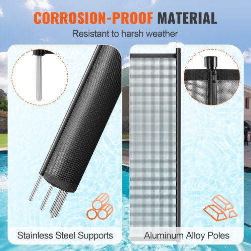 Pool Fence 4 x 12 FT Pool Fences for Inground Pools Removable Child Safety