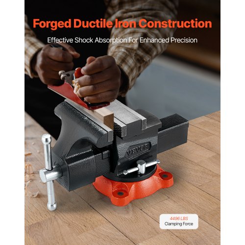 Bench Vise 55 Jaw Width 55 Max Jaw Opening Multipurpose Vise with 360°