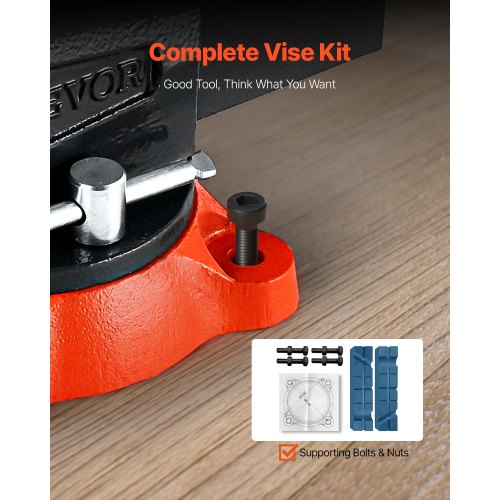 Bench Vise 55 Jaw Width 55 Max Jaw Opening Multipurpose Vise with 360°