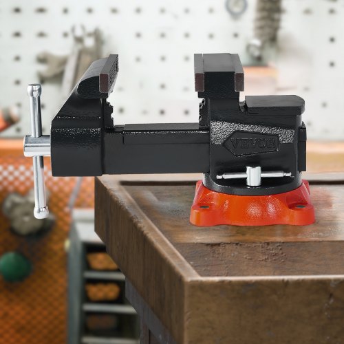 Bench Vise 55 Jaw Width 55 Max Jaw Opening Multipurpose Vise with 360°